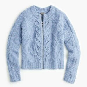 J. Crew Point Sur Cable Knit Zip-Up